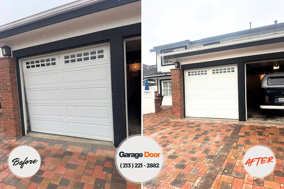 Before and after: garage door opener repair Woodland Hills, UT